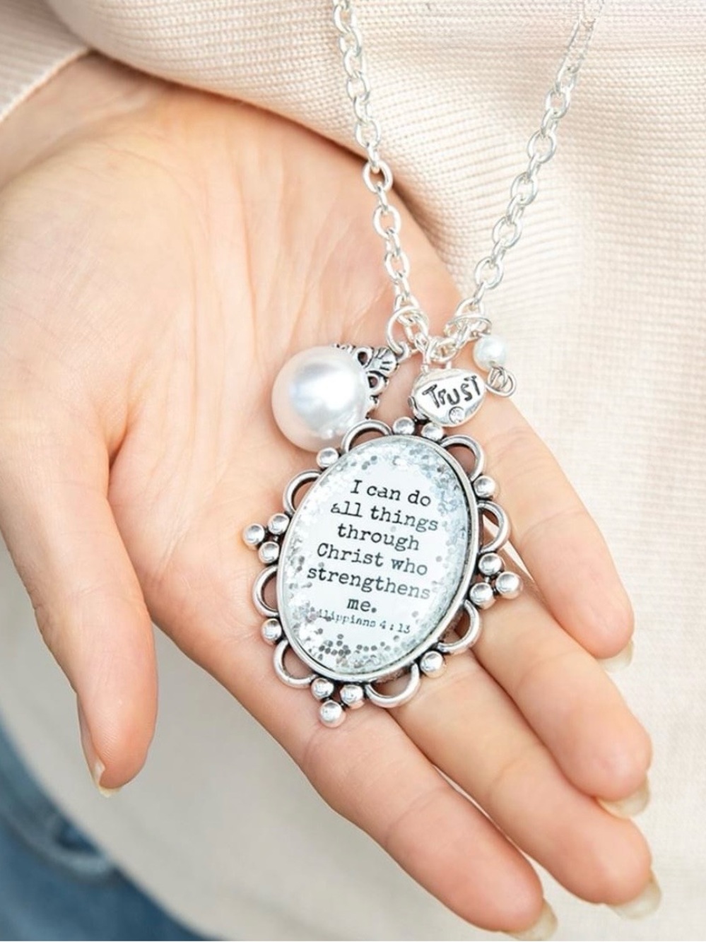 🆕 All Things Through Christ Necklace Plunder